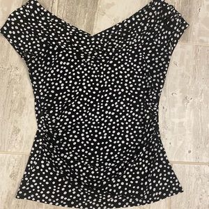 White House Black Market polka dot blouse